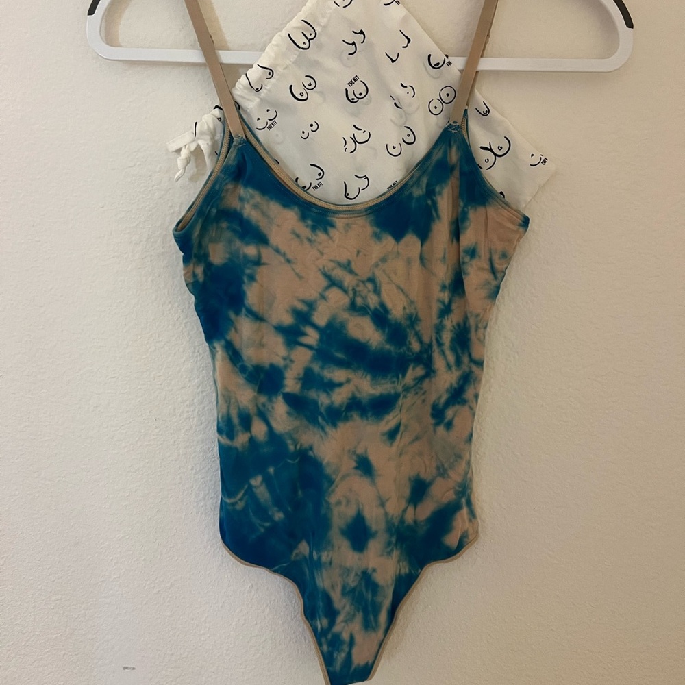 Kit Undergarments Tank Bodysuit in Turquoise Tye Dye NWOT Size 4 (L/XL)